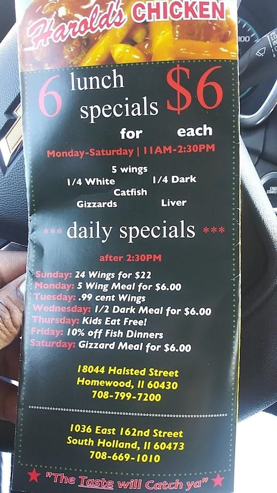 Harold's Chicken of South Holland Menu image 1